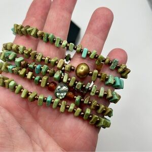 Artisan 5 Stone and Shell Beaded Bracelets